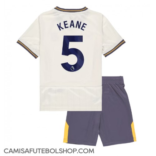 Camisa de time de futebol Everton Michael Keane #5 Replicas 3º Equipamento Infantil 2024-25 Manga Curta (+ Calças curtas)